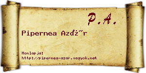 Pipernea Azár névjegykártya